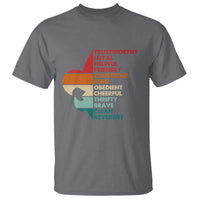 Retro Scout Law Values T Shirt Vintage Fleur-de-Lis