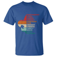 Retro Scout Law Values T Shirt Vintage Fleur-de-Lis