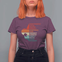 Retro Scout Law Values T Shirt For Women Vintage Fleur-de-Lis