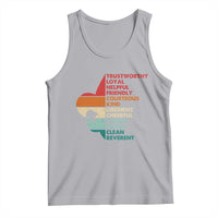 Retro Scout Law Values Tank Top Vintage Fleur-de-Lis