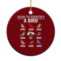 Funny Bird Watching Ceramic Ornament How To Identify A Bird - Wonder Print Shop
