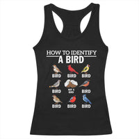 Funny Bird Watching Racerback Tank Top How To Identify A Bird