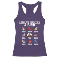Funny Bird Watching Racerback Tank Top How To Identify A Bird