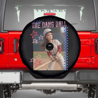 Hit The Dang Ball Funny Doll Baseball Graphic Spare Tire Cover Sassy Sports Fan Gift