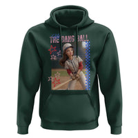 Hit The Dang Ball Funny Doll Baseball Graphic Hoodie Sassy Sports Fan Gift