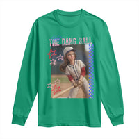 Hit The Dang Ball Funny Doll Baseball Graphic Long Sleeve Shirt Sassy Sports Fan Gift