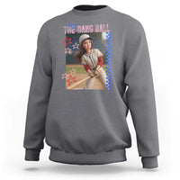 Hit The Dang Ball Funny Doll Baseball Graphic Sweatshirt Sassy Sports Fan Gift
