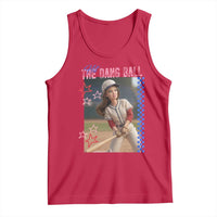 Hit The Dang Ball Funny Doll Baseball Graphic Tank Top Sassy Sports Fan Gift
