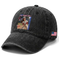Hit The Dang Ball Funny Doll Baseball Graphic Washed Cotton Baseball Cap Sassy Sports Fan Gift