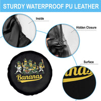 Cool Bananas Squad Playing Baseball Graphic Spare Tire Cover for Sports Fans Entertainment