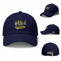 Cool Bananas Squad Playing Baseball Graphic Baseball Cap for Sports Fans Entertainment