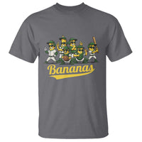 Cool Bananas Squad Playing Baseball Graphic T Shirt for Sports Fans Entertainment
