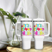 Groovy Texas STAAR Day Tumbler With Handle Don't Stress Do Your Best Teacher Student Motivation