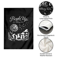 Purple Up For Military Kids Dandelion Inspirational Garden Flag Month of the Military Child Awareness Brat Support