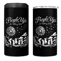 Purple Up For Military Kids Dandelion Inspirational 4 in 1 Can Cooler Tumbler Month of the Military Child Awareness Brat Support