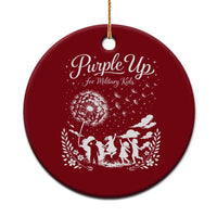 Purple Up For Military Kids Dandelion Inspirational Ceramic Ornament Month of the Military Child Awareness Brat Support
