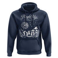Purple Up For Military Kids Dandelion Inspirational Hoodie Month of the Military Child Awareness Brat Support