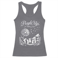 Purple Up For Military Kids Dandelion Inspirational Racerback Tank Top Month of the Military Child Awareness Brat Support