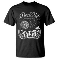 Purple Up For Military Kids Dandelion Inspirational T Shirt Month of the Military Child Awareness Brat Support
