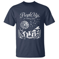 Purple Up For Military Kids Dandelion Inspirational T Shirt Month of the Military Child Awareness Brat Support