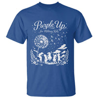 Purple Up For Military Kids Dandelion Inspirational T Shirt Month of the Military Child Awareness Brat Support