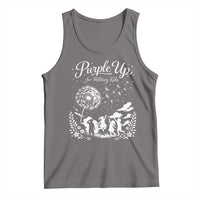 Purple Up For Military Kids Dandelion Inspirational Tank Top Month of the Military Child Awareness Brat Support