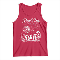 Purple Up For Military Kids Dandelion Inspirational Tank Top Month of the Military Child Awareness Brat Support
