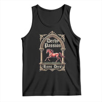 Derby Passion Runs Deep Elegant Horse Racing Tank Top Vintage Gothic Arch Equestrian Thoroughbred Lover