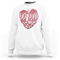 Retro 70s 80s Sweatshirt Get Your Glow On GLow Party Retro 70s 80s Graffiti Heart Shape - Wonder Print Shop