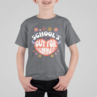 Summer Break T Shirt For Kid Retro Last Day of School's Out For Summer Teacher Boys Girls - Wonder Print Shop