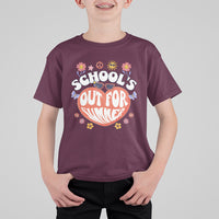 Summer Break T Shirt For Kid Retro Last Day of School's Out For Summer Teacher Boys Girls - Wonder Print Shop