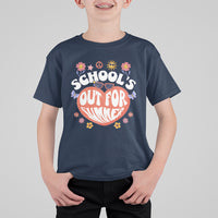 Summer Break T Shirt For Kid Retro Last Day of School's Out For Summer Teacher Boys Girls - Wonder Print Shop