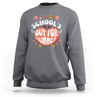Summer Break Sweatshirt Retro Last Day of School's Out For Summer Teacher Boys Girls - Wonder Print Shop