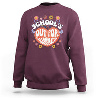 Summer Break Sweatshirt Retro Last Day of School's Out For Summer Teacher Boys Girls - Wonder Print Shop