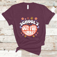 Summer Break T Shirt Retro Last Day of School's Out For Summer Teacher Boys Girls - Wonder Print Shop