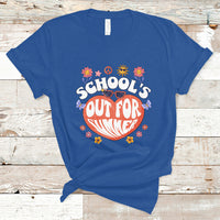 Summer Break T Shirt Retro Last Day of School's Out For Summer Teacher Boys Girls - Wonder Print Shop