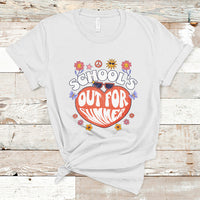 Summer Break T Shirt Retro Last Day of School's Out For Summer Teacher Boys Girls - Wonder Print Shop