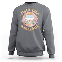 Summer Break Sweatshirt Field School Trip Anyone Groovy School Bus Driver Hippie Bus - Wonder Print Shop