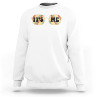 Funny Dad Sweatshirt Fathers Day Its Me Hi I'm The Dad Its Me Mens Glasses Retro - Wonder Print Shop