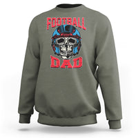 Football Dad Sweatshirt Football Dad Daddy Rugby Football Lover Skull with Helmet Father's Day Gifts for Men Dad - Wonder Print Shop