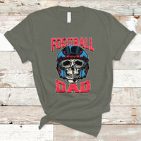 Football Dad T Shirt Football Dad Daddy Rugby Football Lover Skull with Helmet Father's Day Gifts for Men Dad - Wonder Print Shop