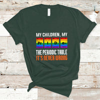 LGBT Mom T Shirt My Children My Pride Vintage Periodic Table LGBT Pride Flag - Wonder Print Shop