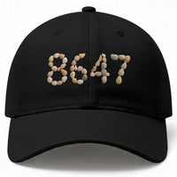 86 47 Seashell Beach Walk Graphic Baseball Cap Subtle Coastal Summer Political Satire