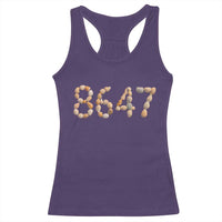 86 47 Seashell Beach Walk Graphic Racerback Tank Top Subtle Coastal Summer Political Satire