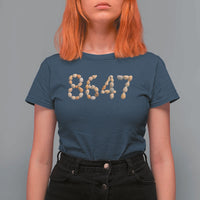 86 47 Seashell Beach Walk Graphic T Shirt For Women Subtle Coastal Summer Political Satire