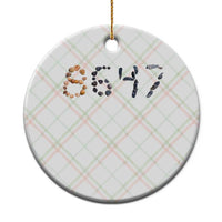 86 47 Seashell Graphic Subtle Summer Coastal Ceramic Ornament Viral 2026 Beach Walk Political Satire