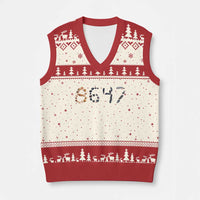 86 47 Seashell Graphic Subtle Summer Coastal V-Neck Knit Sweater Vest Viral 2026 Beach Walk Political Satire