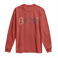 86 47 Seashell Graphic Subtle Summer Coastal Long Sleeve Shirt Viral 2026 Beach Walk Political Satire