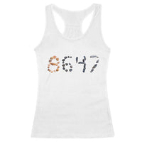 86 47 Seashell Graphic Subtle Summer Coastal Racerback Tank Top Viral 2026 Beach Walk Political Satire