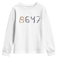 86 47 Seashell Graphic Subtle Summer Coastal Youth Sweatshirt Viral 2026 Beach Walk Political Satire